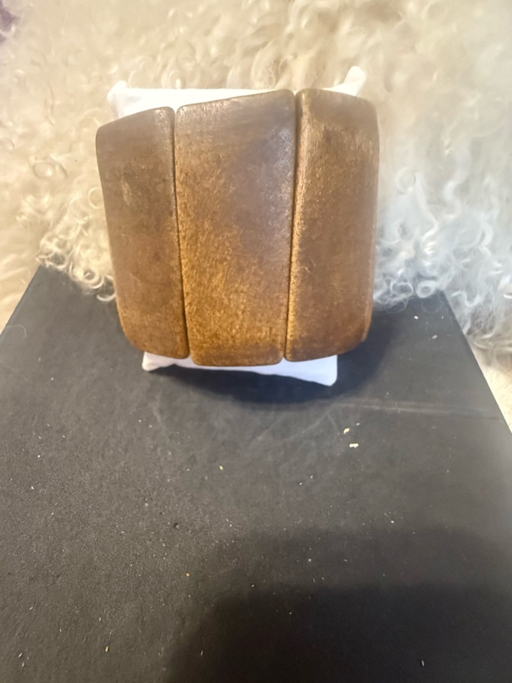 Chunky Brown Wooden Bracelet